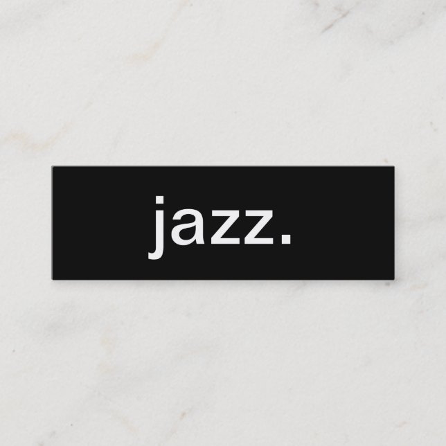 Tarjeta de la industria musical del jazz (Anverso)