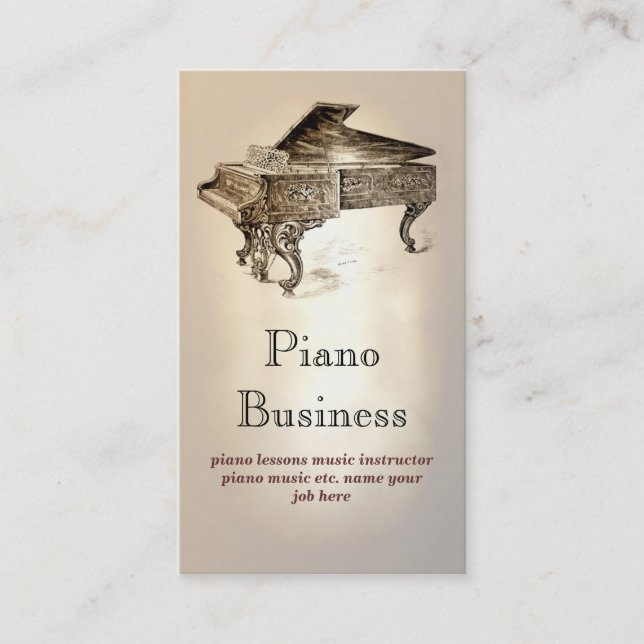 tarjeta de la industria musical del piano (Anverso)