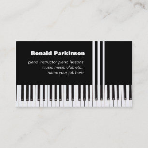 tarjeta de la industria musical del piano
