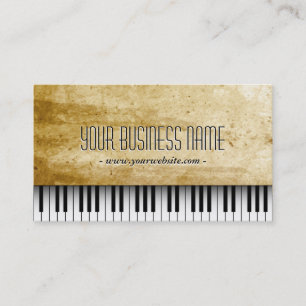 Tarjeta de la industria musical del piano del