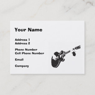 Tarjeta de la industria musical - guitarra negra