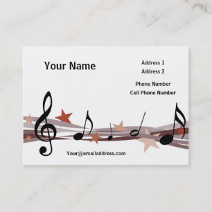 Tarjeta de la industria musical - notas de la