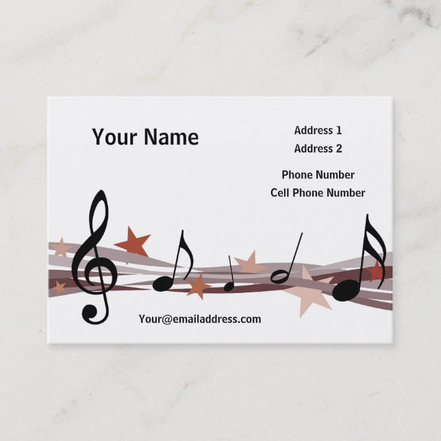 Tarjeta de la industria musical - notas de la (Anverso)