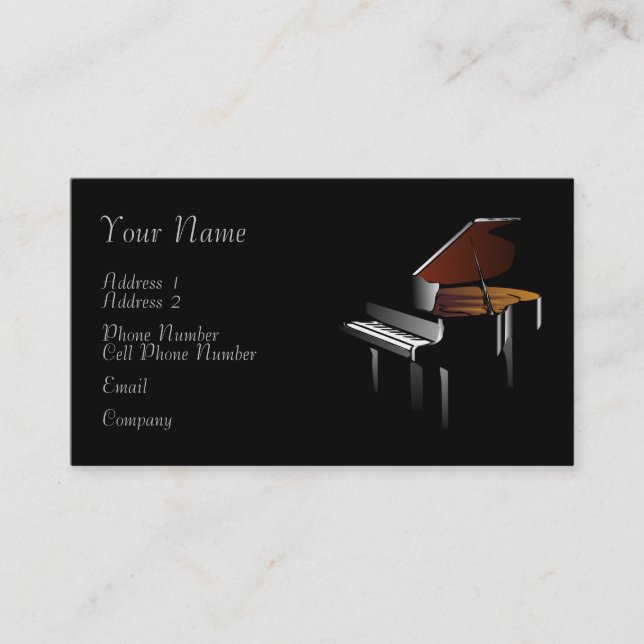 Tarjeta de la industria musical - piano (Anverso)
