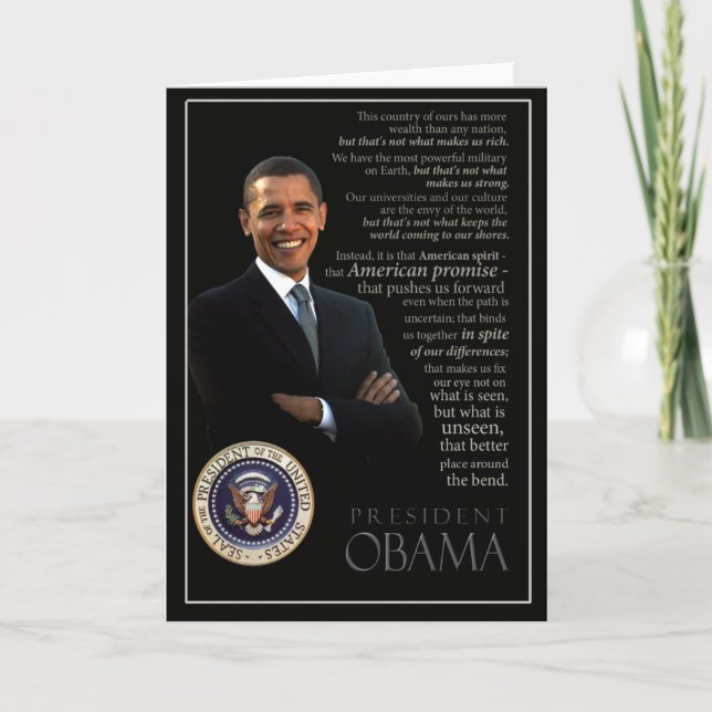 Tarjeta de la inspiración de Obama (Anverso)