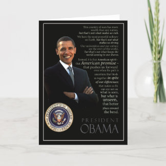 Tarjeta de la inspiración de Obama