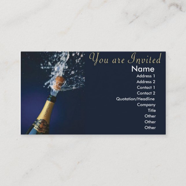 Tarjeta de la invitación (Anverso)