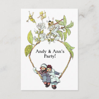 Tarjeta de la invitación de Andy