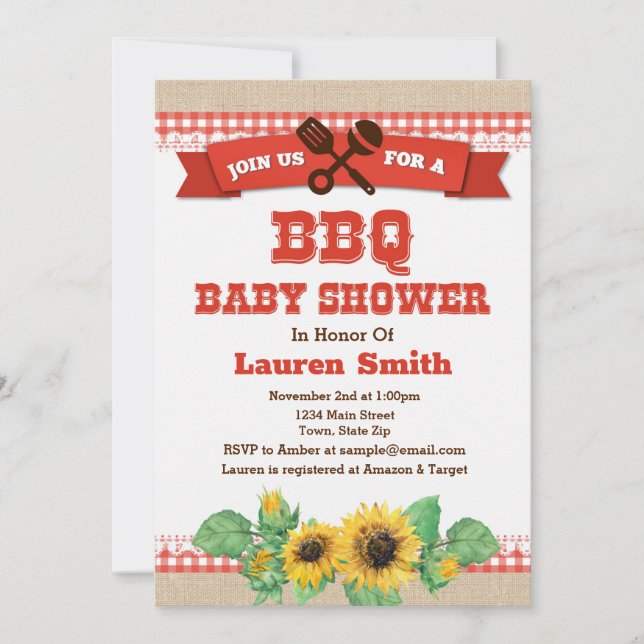 Tarjeta de la invitación de Baby Shower del (Anverso)