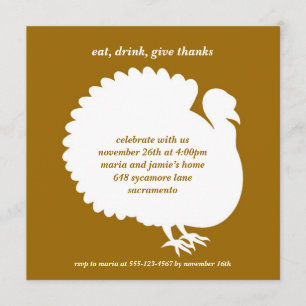 Tarjeta de la invitación de la acción de gracias