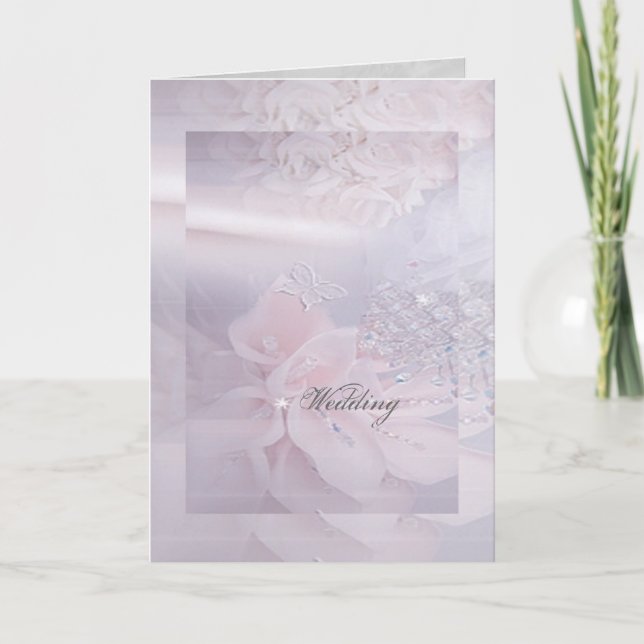 Tarjeta de la invitación de la boda de diamante (Anverso)