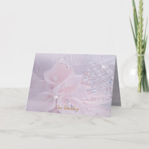 Tarjeta de la invitación de la boda de diamante