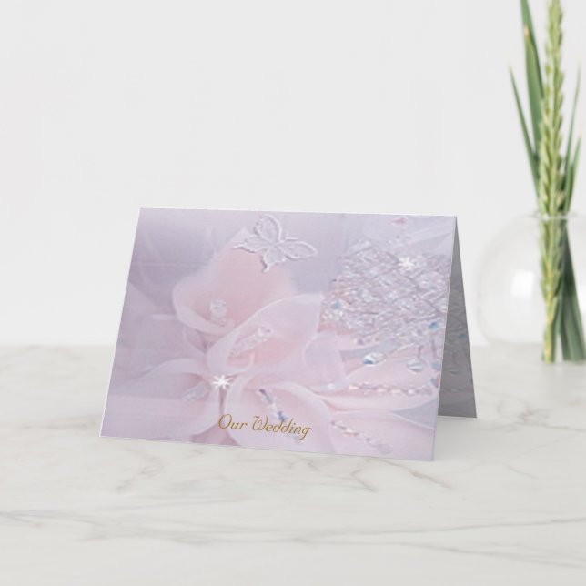 Tarjeta de la invitación de la boda de diamante (Anverso)