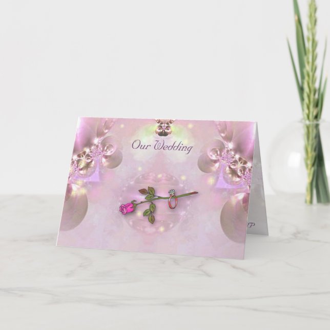 Tarjeta de la invitación de la boda de diamantes (Anverso)