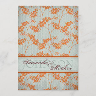 Tarjeta de la invitación de la boda de la novia