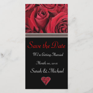 Tarjeta de la invitación de la boda del rosa rojo