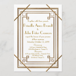 Tarjeta de la invitación de la boda, gran Gatsby,