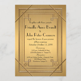 Tarjeta de la invitación de la boda, gran Gatsby,