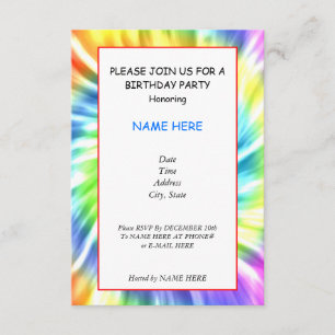 Tarjeta de la invitación de la fiesta de