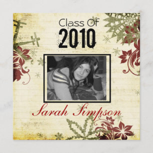 Tarjeta de la invitación de la graduación
