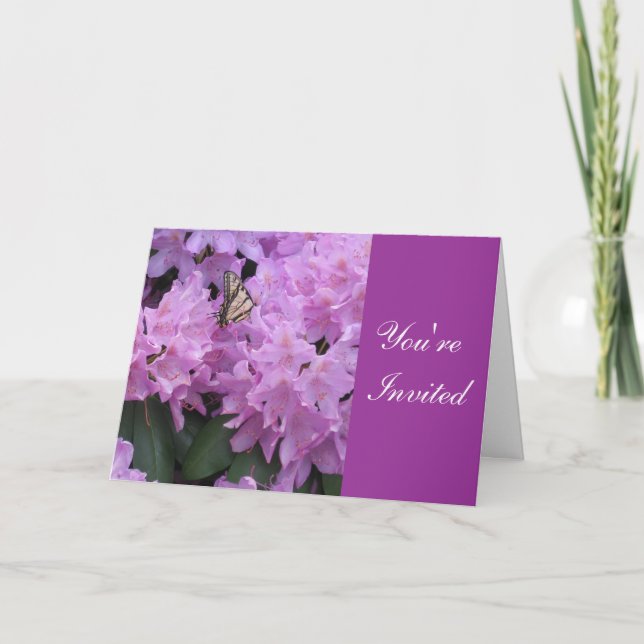 Tarjeta de la invitación de la mariposa (Anverso)