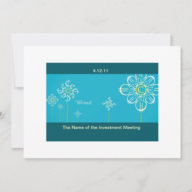 Tarjeta de la invitación de la reunión de la (Anverso)