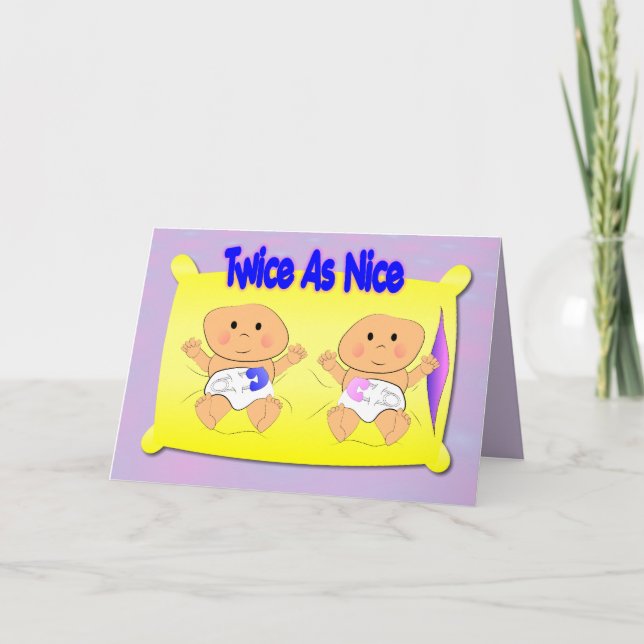 Tarjeta de la invitación de los gemelos (Anverso)