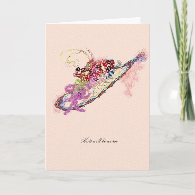 Tarjeta de la invitación de los gorras (Anverso)