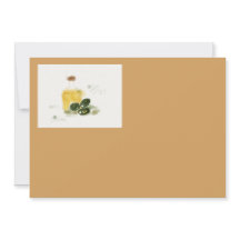 Tarjeta de la invitación del aceite de oliva