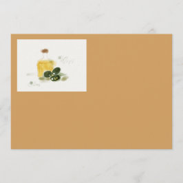 Tarjeta de la invitación del aceite de oliva