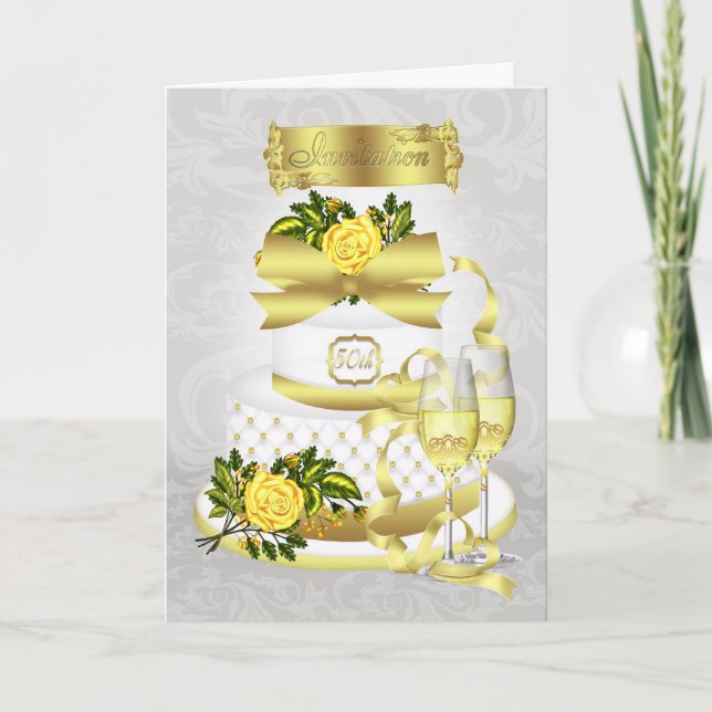 Tarjeta de la invitación del aniversario de boda (Anverso)