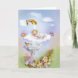 Tarjeta de la invitación del bautizo del bautismo
