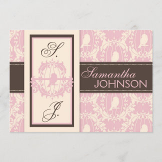 Tarjeta de la invitación del chica del pío del pío