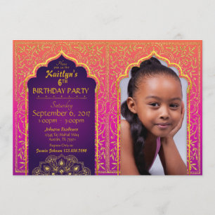 Tarjeta de la invitación del cumpleaños de las