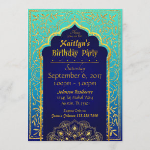 Tarjeta de la invitación del cumpleaños de las