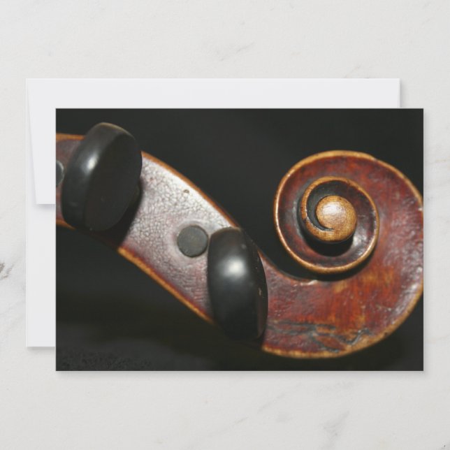 Tarjeta de la invitación del decreto del violín (Anverso)