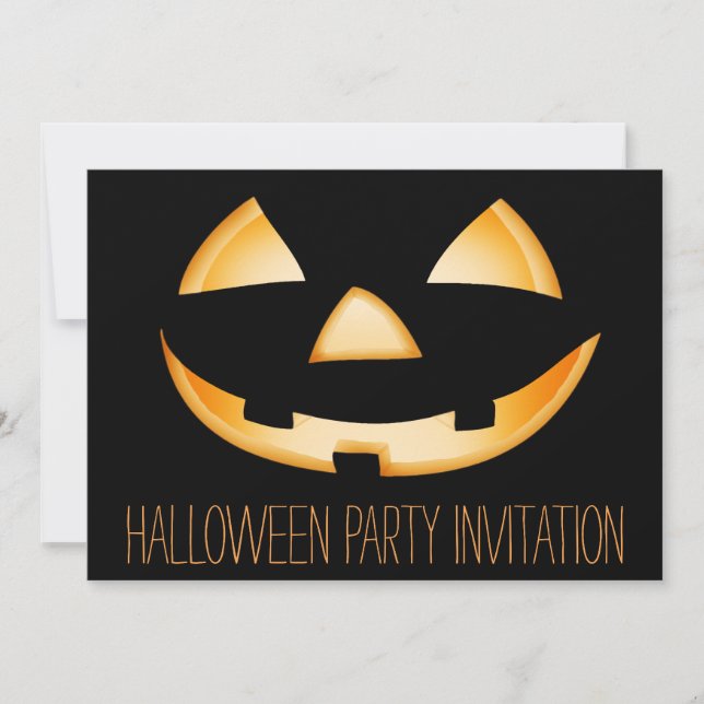 Tarjeta de la invitación del fiesta de Halloween (Anverso)