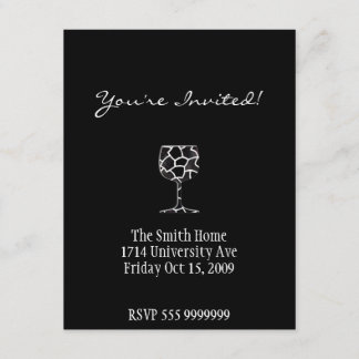 Tarjeta de la invitación del vino