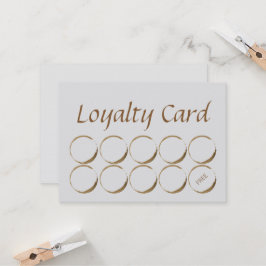 Tarjeta de la lealtad de la cafetería - mancha del