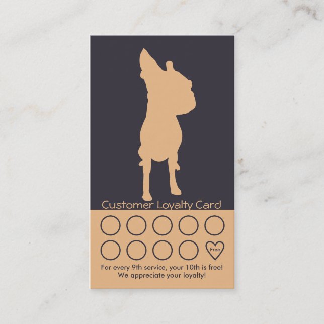 Tarjeta de la lealtad de la tarjeta de visita de (Anverso)