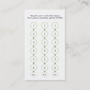 Tarjeta de la lealtad de la tarjeta de visita del