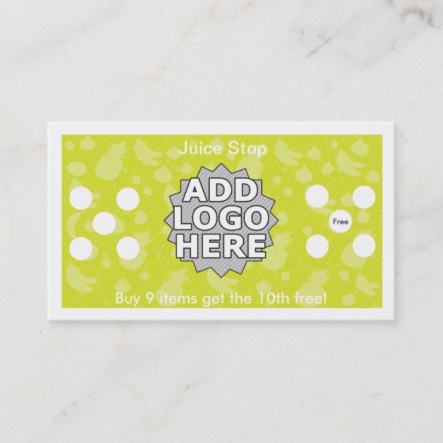 Tarjeta de la lealtad de la tarjeta de visita del (Anverso)