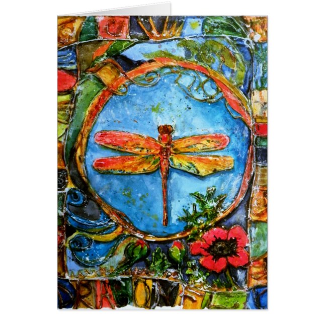 Tarjeta de la libélula II de PMACarlson (Frente)