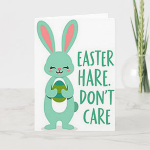 Tarjeta de la liebre de Pascua no le importa