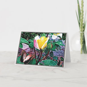 Tarjeta de la llama dorada