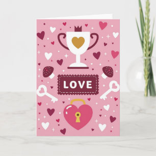 Tarjeta de la llave del amor verdadero para mi cor