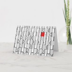 Tarjeta de la locura de la taza