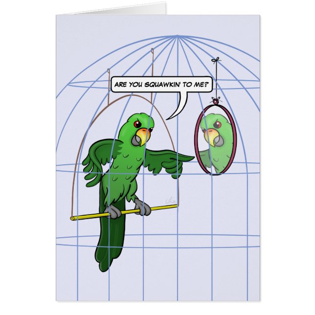 Tarjeta de la lucha de la jaula del loro (Frente)