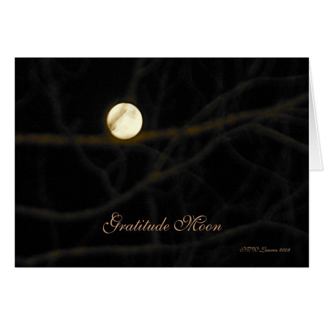 Tarjeta de la luna de la gratitud (Anverso (Horizontal))