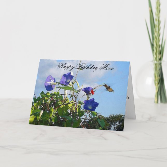 Tarjeta de la madre del feliz cumpleaños del (Anverso)